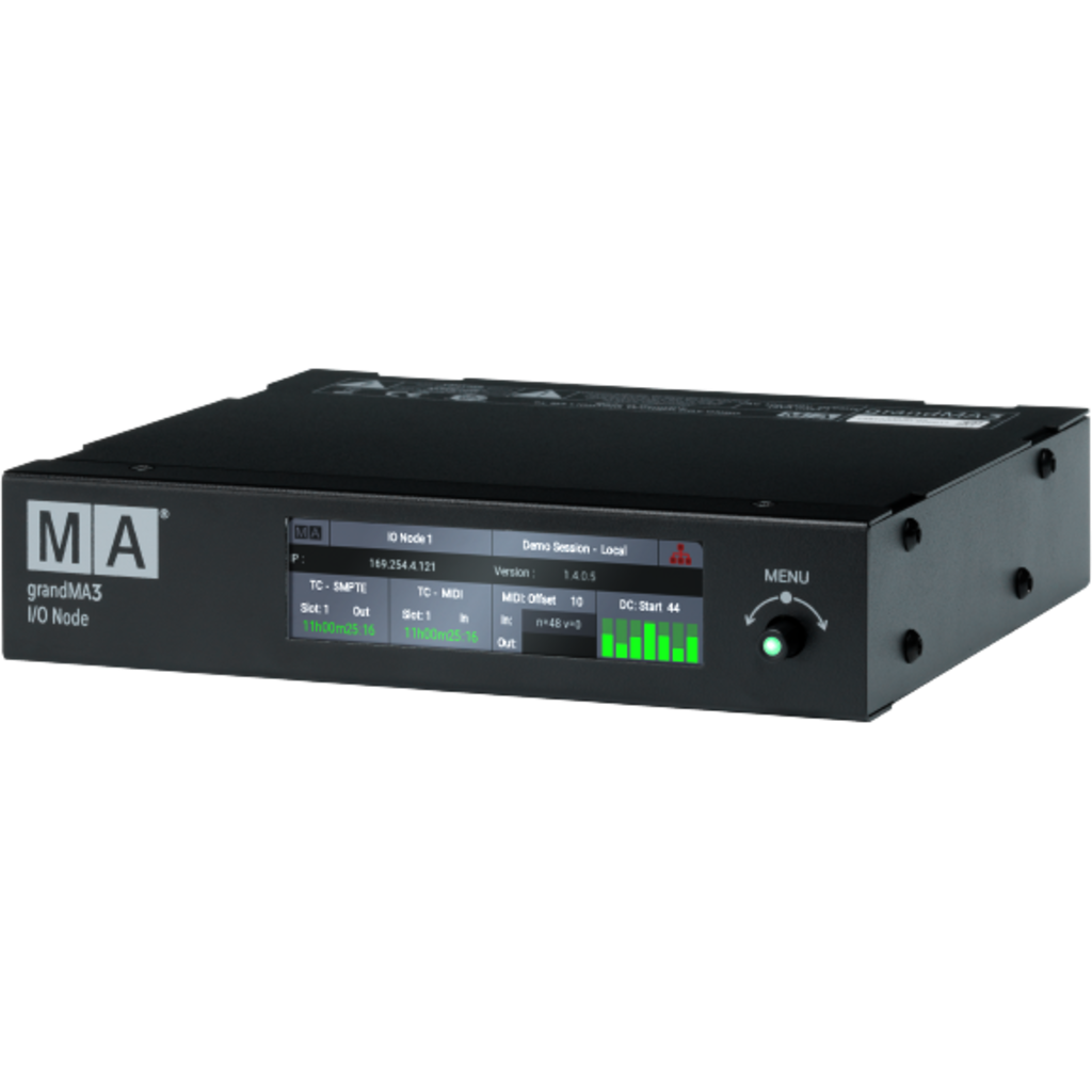 [2257297] MA Lighting 4023577-1 grandMA3 I/O Node PoE er en fleksibel I/O-node for signaldistribusjon i grandMA3-systemer