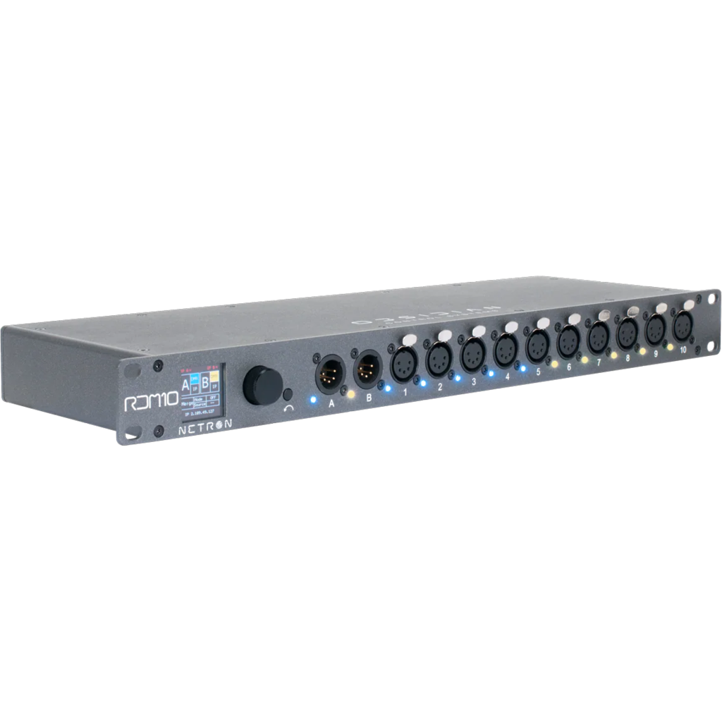 [2256652] Obsidian Netron RDM 10 er en hybrid DMX-splitter, merger og EtherDMX-gateway i én enhet 