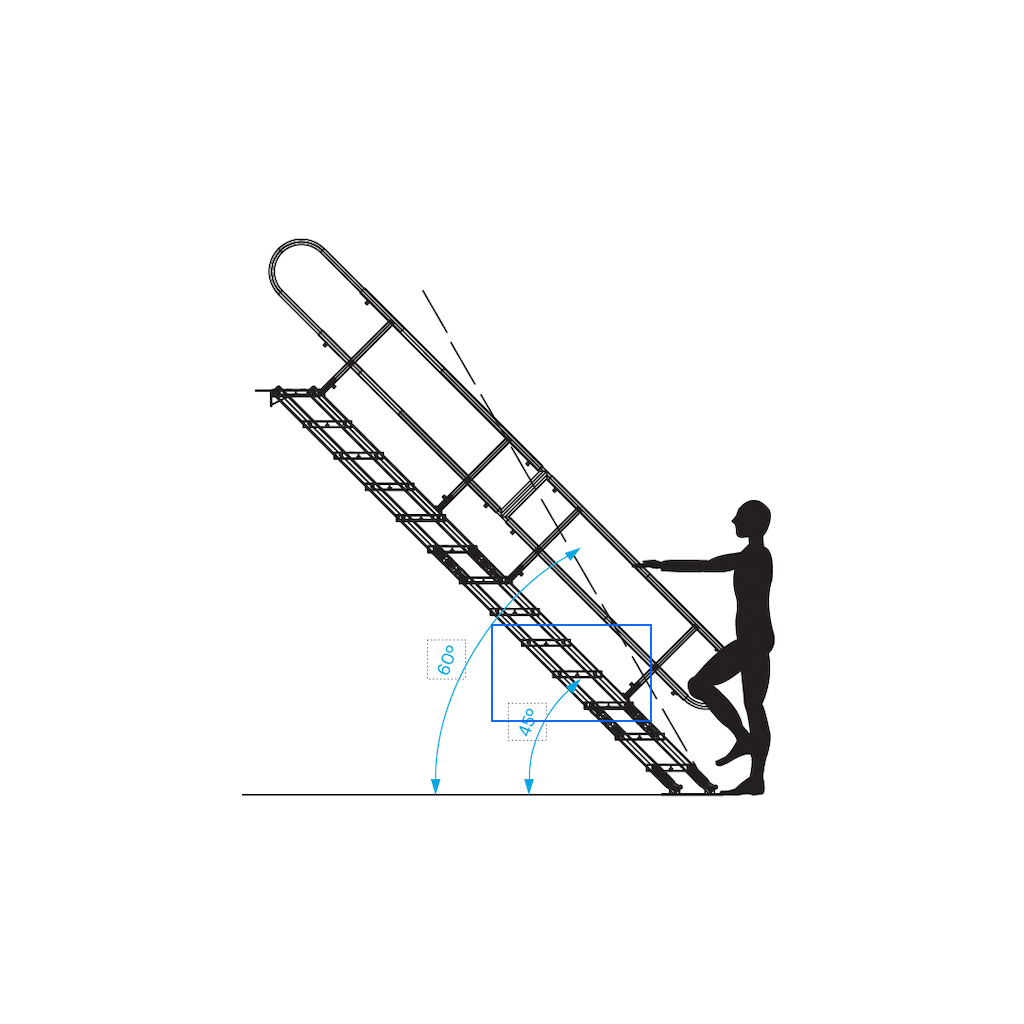 [165077] Prolyte SM-STAIR EasyStair flex påbygg – 3-Trinn, Påbygningsdel, u/koblinger