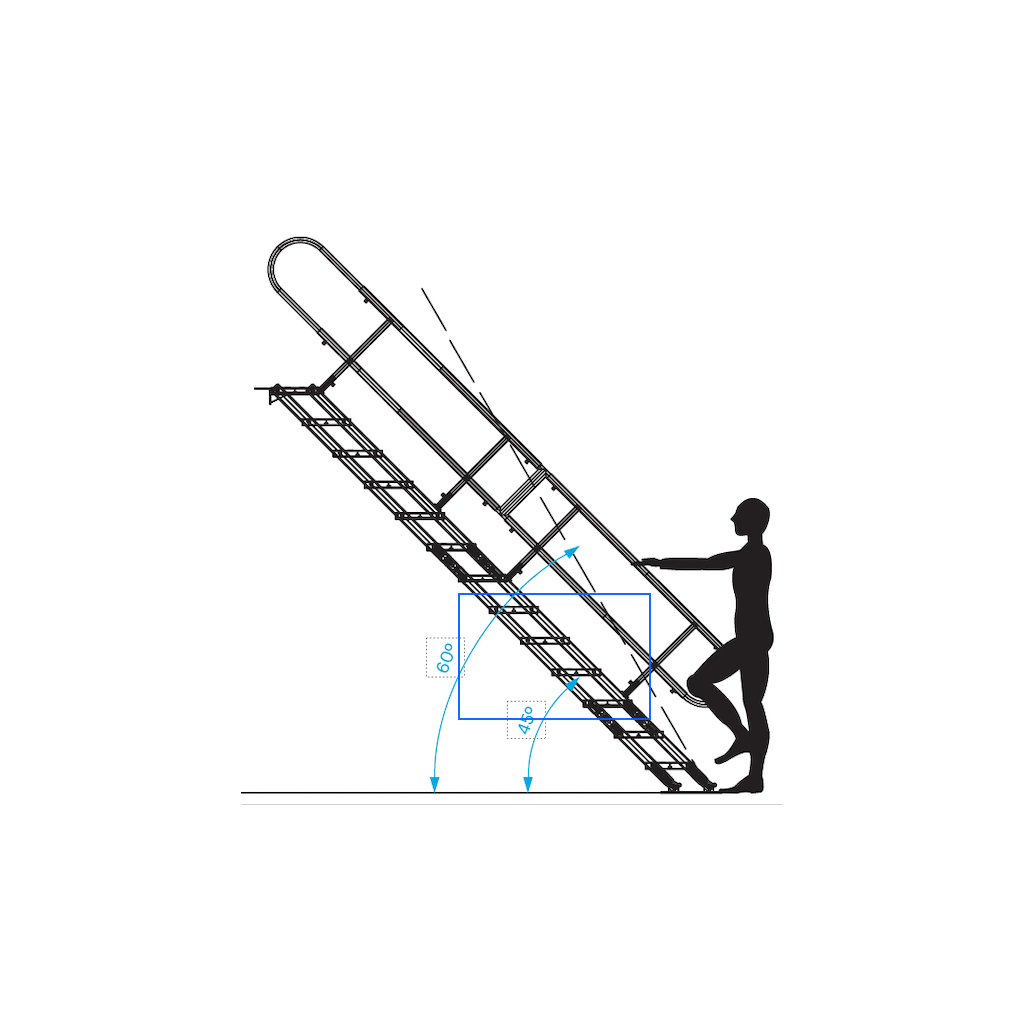 [165078] Prolyte SM-STAIR EasyStair flex påbygg – 4-Trinn, Påbygningsdel, u/koblinger