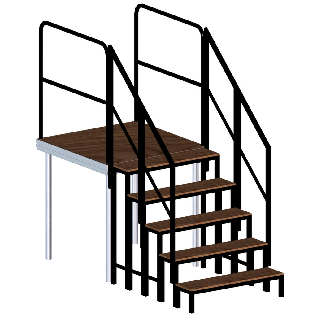 [165797] Prolyte SM-STAIR EasyStair modultrapp – 100cm, Enkel Trappemodul