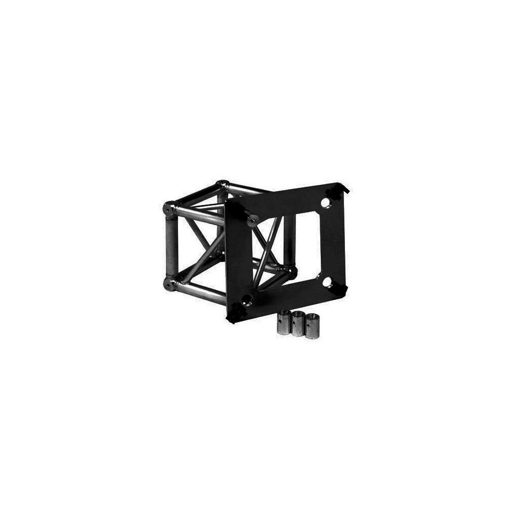 Prolyte BOX-40V bokshjørne festestykke – Sort, 10,5cm U/Boltesett