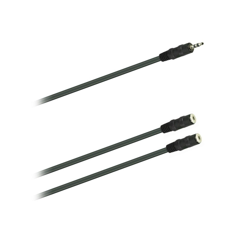 Dreitec 90027 – Y-kabel, 3,5 mm TRS-jackplugg til 2 × 3,5 mm TRS-jackkontakt